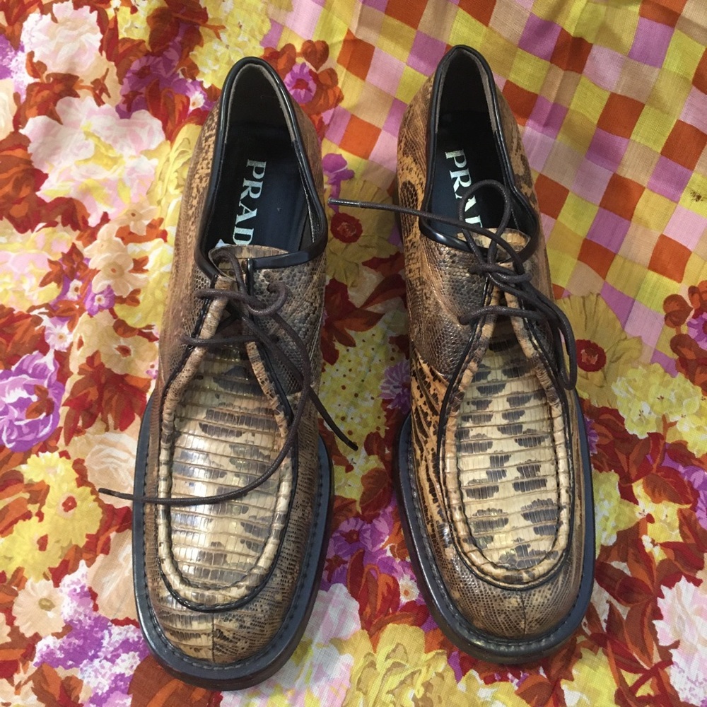 Prada Reptile Lace Ups - Picture 4 of 5